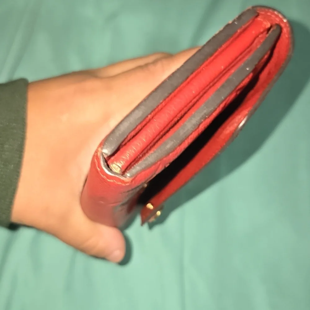 Authentic Louis Vuitton Red Empereinte Leather Women's Wallet